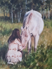 girl and pony